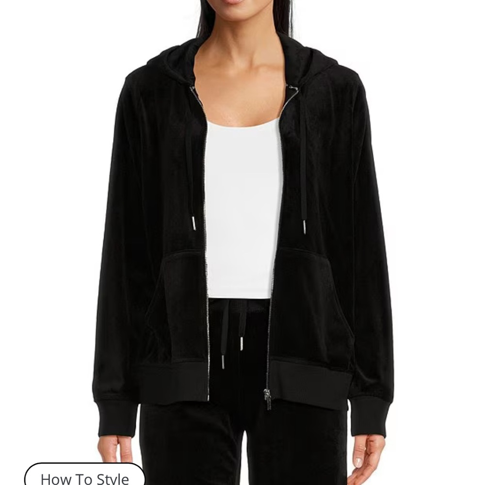 Calvin Klein velour zip up